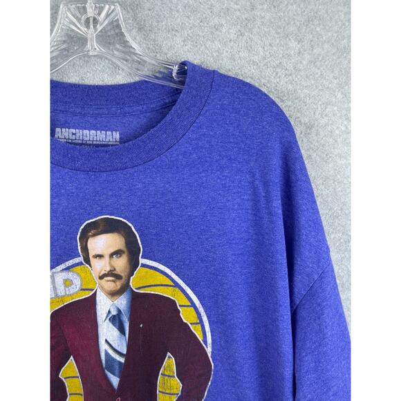 Anchorman Ron Burgundy Kind of a Big Deal Shirt Mens 2XLT Blue Short Sleeve Tee - Picture 3 of 8